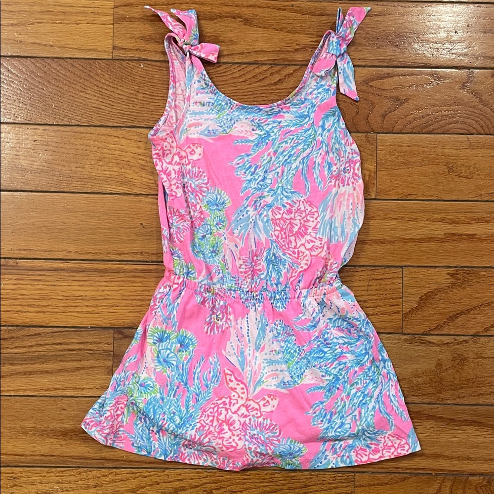 Lilly Pulitzer Pink and Blue Kids Romper Dress